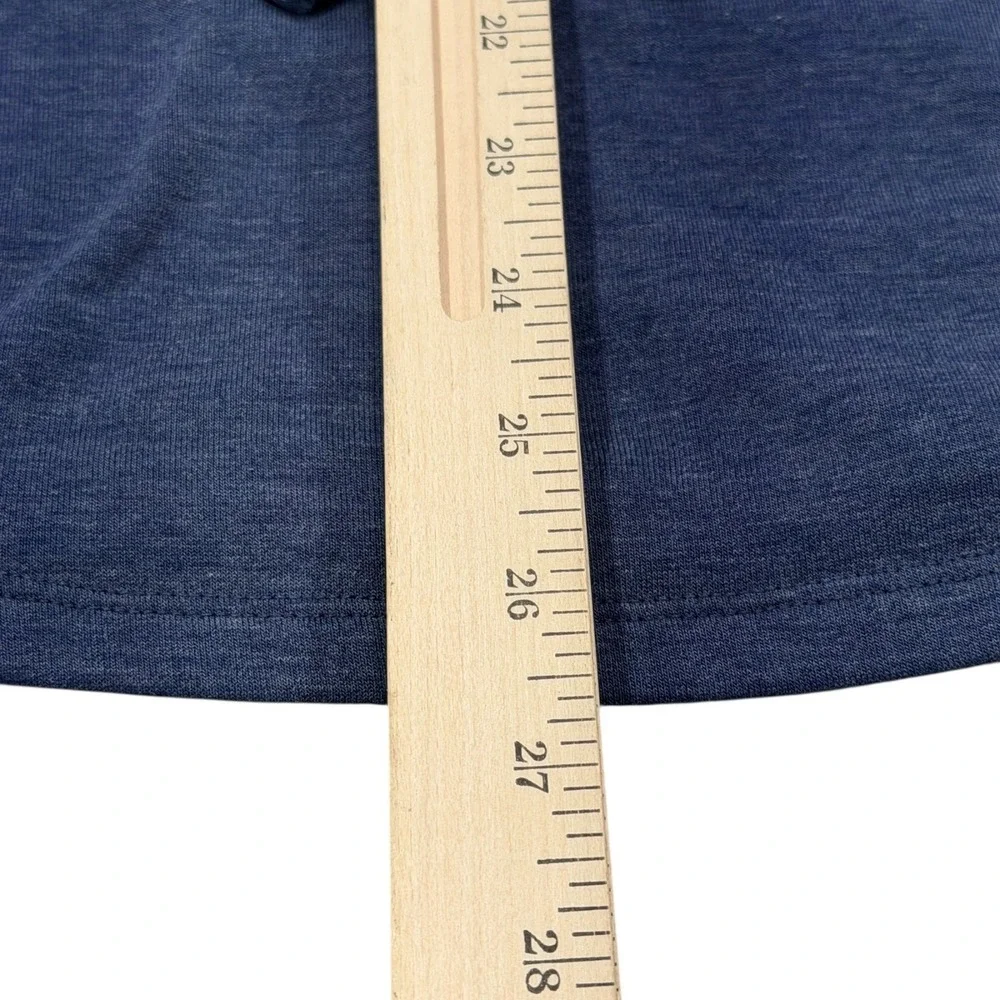 Banana Republic Polartec Mens Small Blue Heathered Raglan Long Sleeve Crewneck